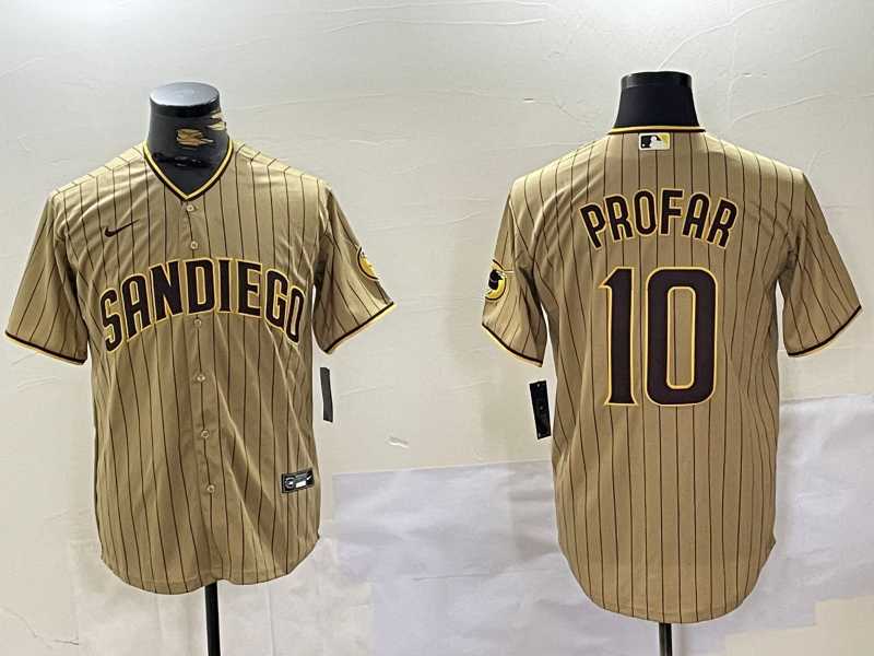 Men's San Diego Padres #10 Jurickson Profar Khaki Team Logo Cool Base Jersey,We sell and wholesale Men's San Diego Padres #10 Jurickson Profar Khaki Team Logo Cool Base Jersey on line form chian!